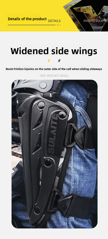 SULAITE CE Level 1 Certified 4 Piece Motorcycle Protective Gear Set Grey Knee Pads and Elbow Guards Long Shin Armour Quick Release for Motocross Dirt Bike - Image 5