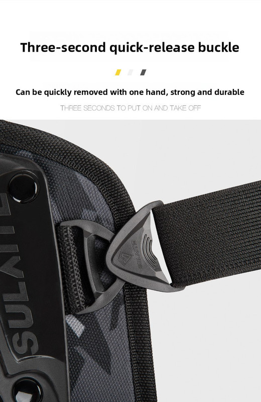 SULAITE CE Level 1 Certified Motorcycle Knee Pads Long Shin Guards Silver Hard Shell Armour Quick Release Adjustable for Motocross Dirt Bike - Image 6