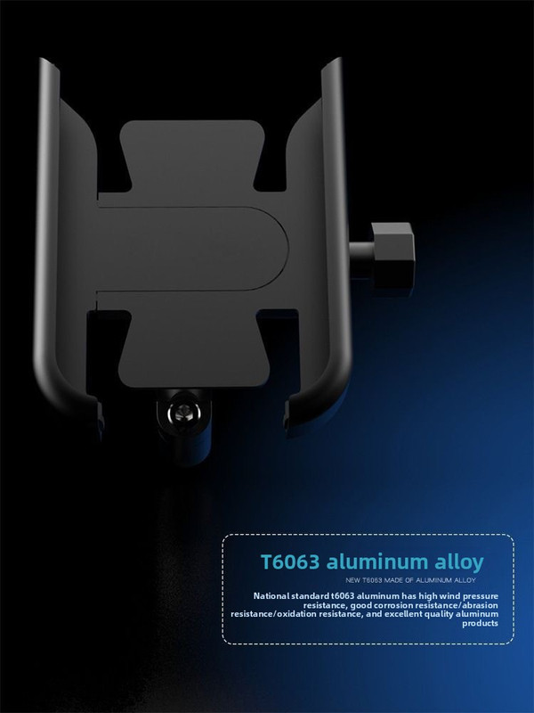 Universal Aluminium Motorcycle Phone Holder Rearview Mirror Mount 360 Rotation Anti-Shake M3 Metal for Motorbike Scooter Sliver - Image 5