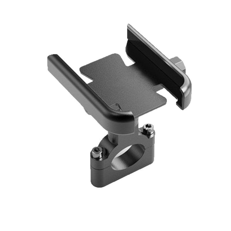 New M1 Aluminium Motorcycle Phone Holder Handlebar Mount 360 Rotation Anti-Shake Metal Bracket for Bike Scooter 4-7 Inch Phones Black - Image 1