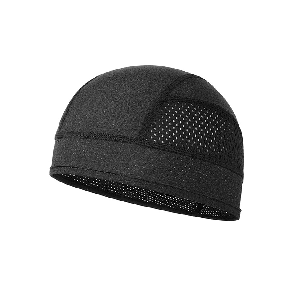 Cooling Mesh Skull Cap Helmet Liner Sweat Wicking Quick Dry Beanie Black for Cycling Motorbike Running Hard Hat One Size - Image 1