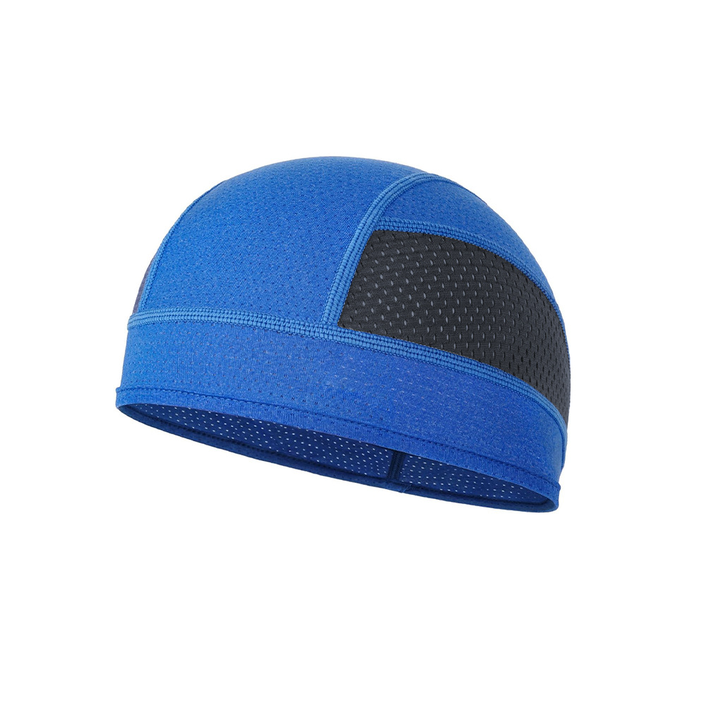 Cooling Mesh Skull Cap Helmet Liner Sweat Wicking Quick Dry Beanie Blue for Cycling Motorbike Running Hard Hat One Size - Image 1