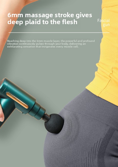 Mini Massage Gun Deep Tissue Percussion Muscle Massager Portable Handheld Quiet 6 Speeds 4 Heads Type-C Charging Electric Body Relaxer Tool Black - Image 7