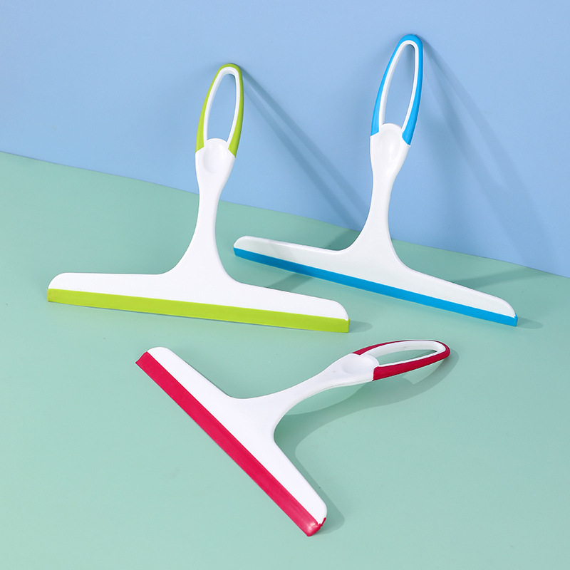 3 PCS Window Squeegee Set Shower Glass Wiper Streak Free TPR Blade Multi Purpose Cleaning Tool for Bathroom Mirror Car Tiles Red Green Blue - Image 1