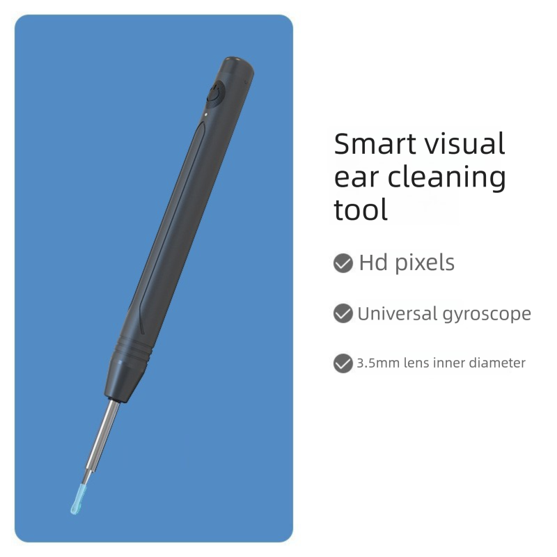Smart Visual Ear Wax Removal Tool with HD Camera WiFi Wireless Otoscope Ear Cleaner 3.5mm Ultra Slim Lens for iPhone Android Green - Image 3
