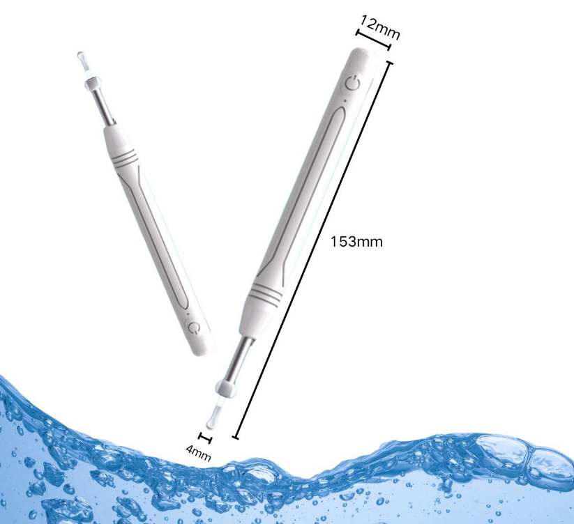 Smart Visual Ear Wax Removal Tool with HD Camera WiFi Wireless Otoscope Ear Cleaner 3.5mm Ultra Slim Lens for iPhone Android Black - Image 2