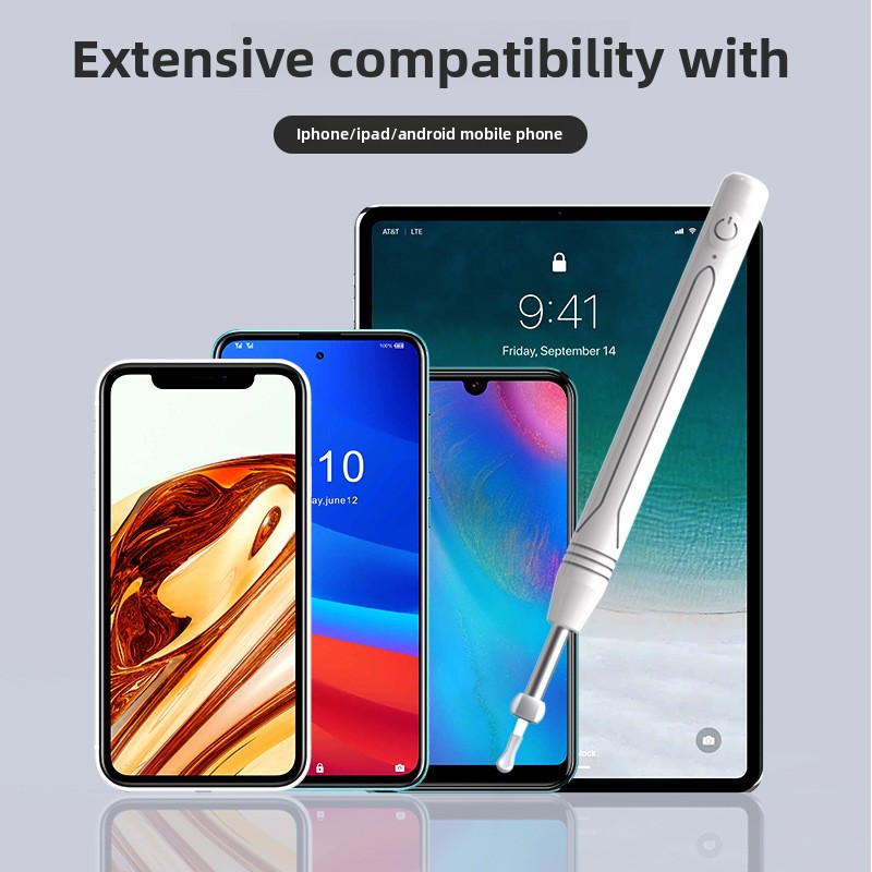 Smart Visual Ear Wax Removal Tool with HD Camera WiFi Wireless Otoscope Ear Cleaner 3.5mm Ultra Slim Lens for iPhone Android Black - Image 6