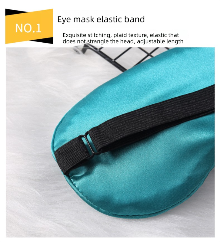 3 PCS Silky Satin Sleep Mask Set Cute Eyelash Design Soft Light Blocking Eye Cover with Adjustable Strap for Travel Nap Black White Grey - Image 2
