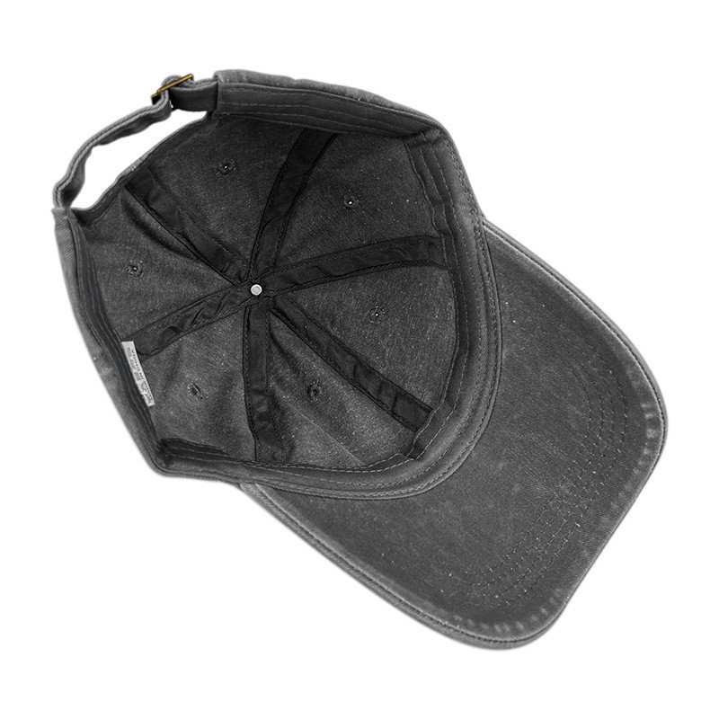 Pink Washed Cotton Baseball Cap with Cat Print - Spring/Summer Casual Adjustable Unisex Couple Sun Hat - Image 3