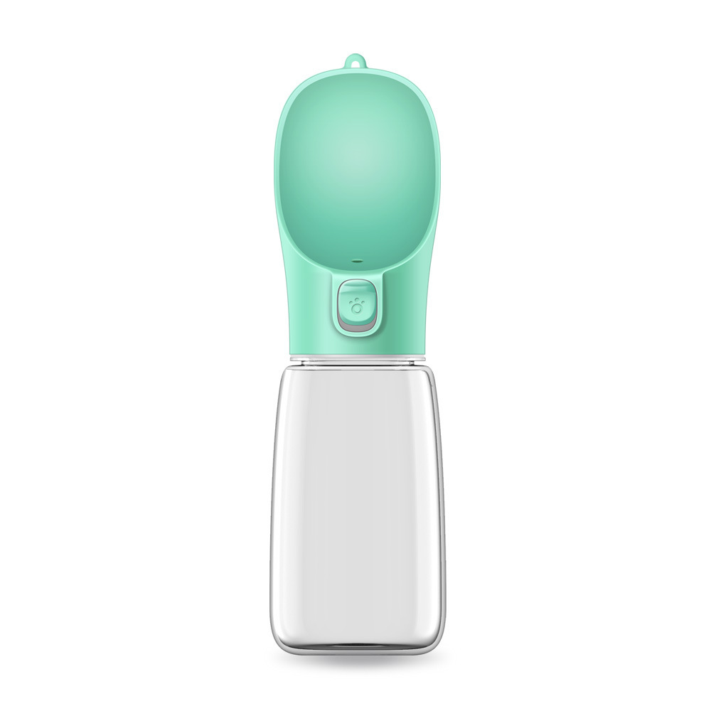 Green Portable Dog Water Bottle and Drink Feeder - 550ml Pet Travel Water Cup for Walking, Hiking & Outdoor Use (High-Temperature Resistant) - Image 1