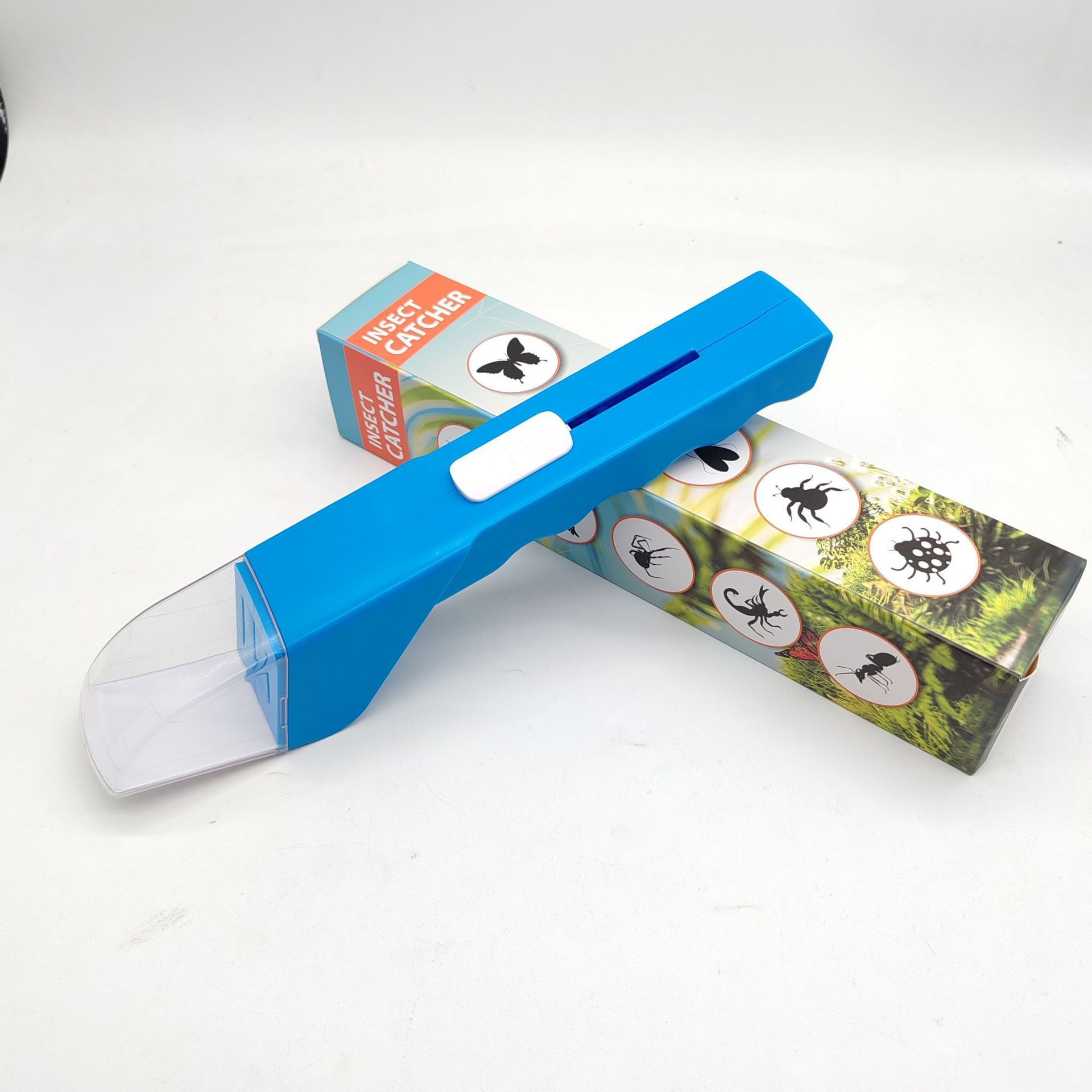 Blue Handheld Insect Catcher and Bug Grabber Tool - Quick and Clean Removal of Spiders, Roaches, Bees & Flying Insects - Image 1
