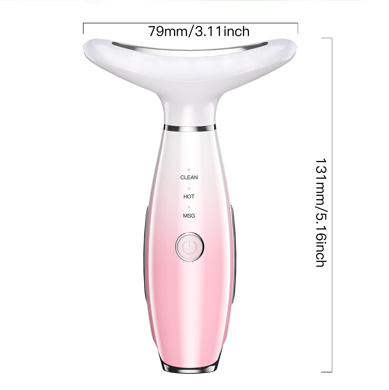 White Color Light Therapy Beauty Tool and Neck Massager -  Essence Infusion Device for Lifting, Firming, Hydration & Skin Rejuvenation - Image 5