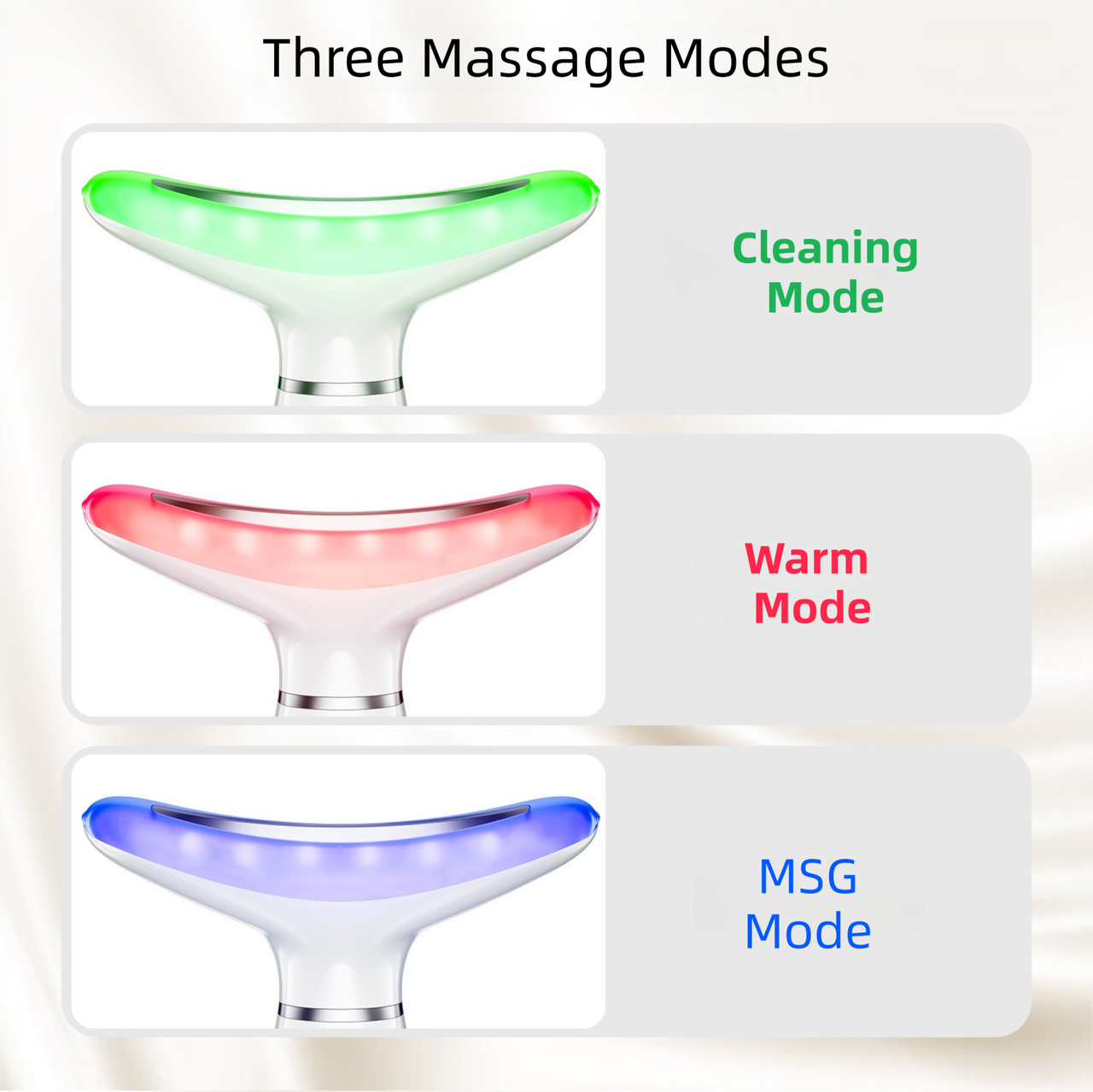 Black Color Light Therapy Beauty Tool and Neck Massager -  Essence Infusion Device for Lifting, Firming, Hydration & Skin Rejuvenation - Image 2