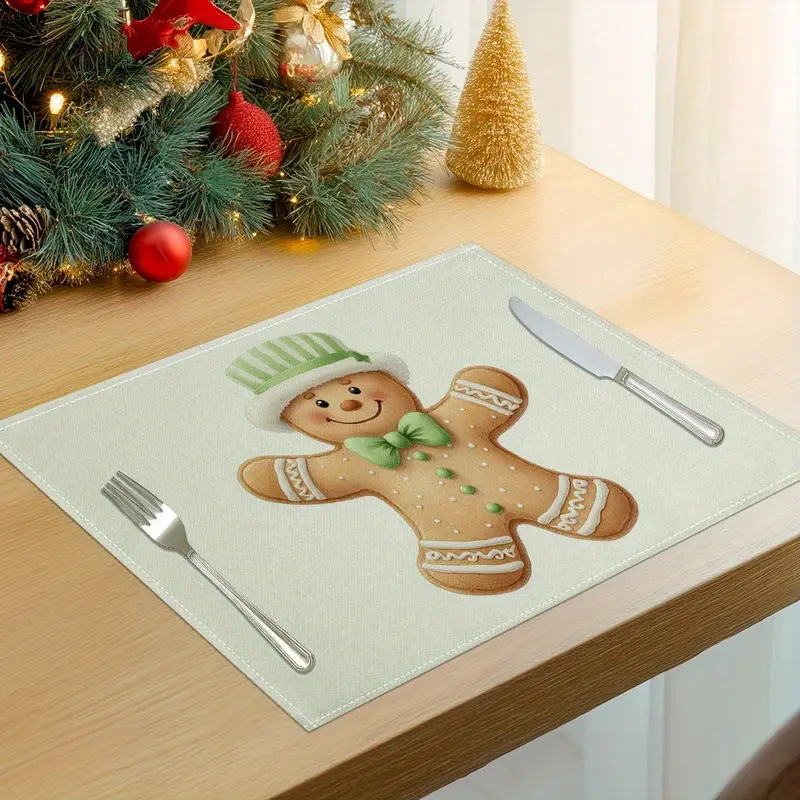 4-Pack Festive Printed Insulated Placemat for Australian Summer Holidays - Style 1 Seasonal Designs for Boxing Day and New Year Celebrations - Image 2