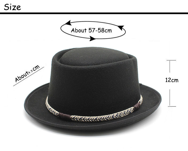 Coffee Brown Unisex Stylish Pure Woolen Short-Brimmed Fedora - Classic British Gentleman's Fedora with Curled Brim and Dimpled Top - Image 2