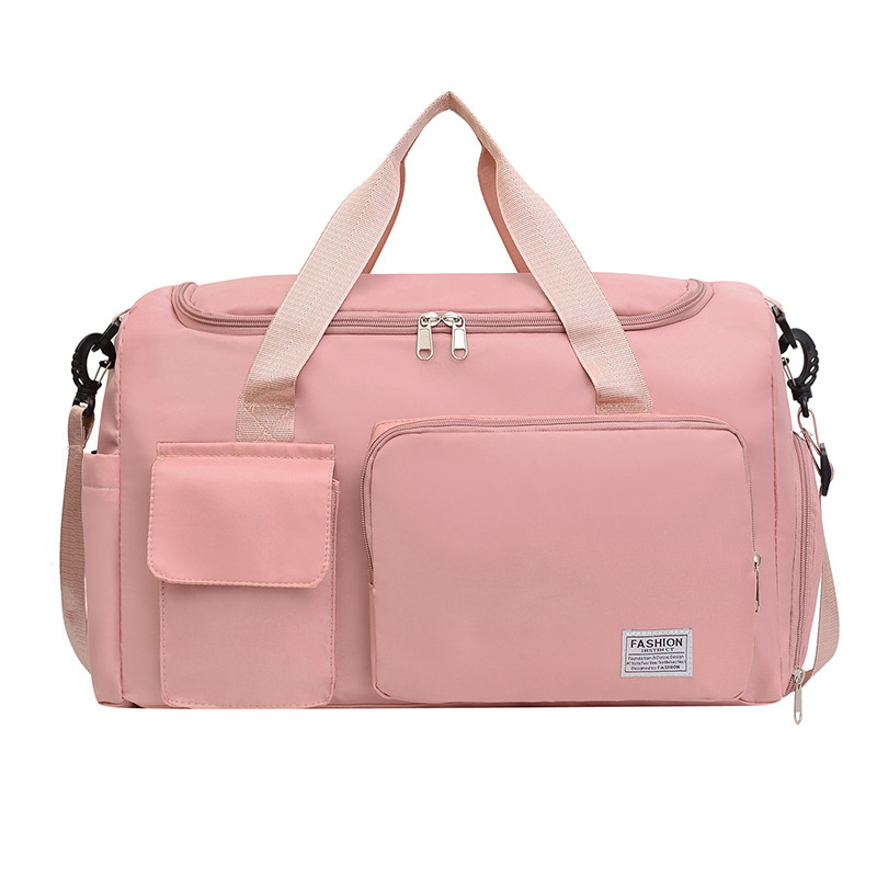 Pink Lightweight & Waterproof Sports Gym Bag with Separate Shoe Compartment, Adjustable Strap and Multiple Pockets - Large-Capacity Travel Duffel for Workout, Business & Getaways - Image 1