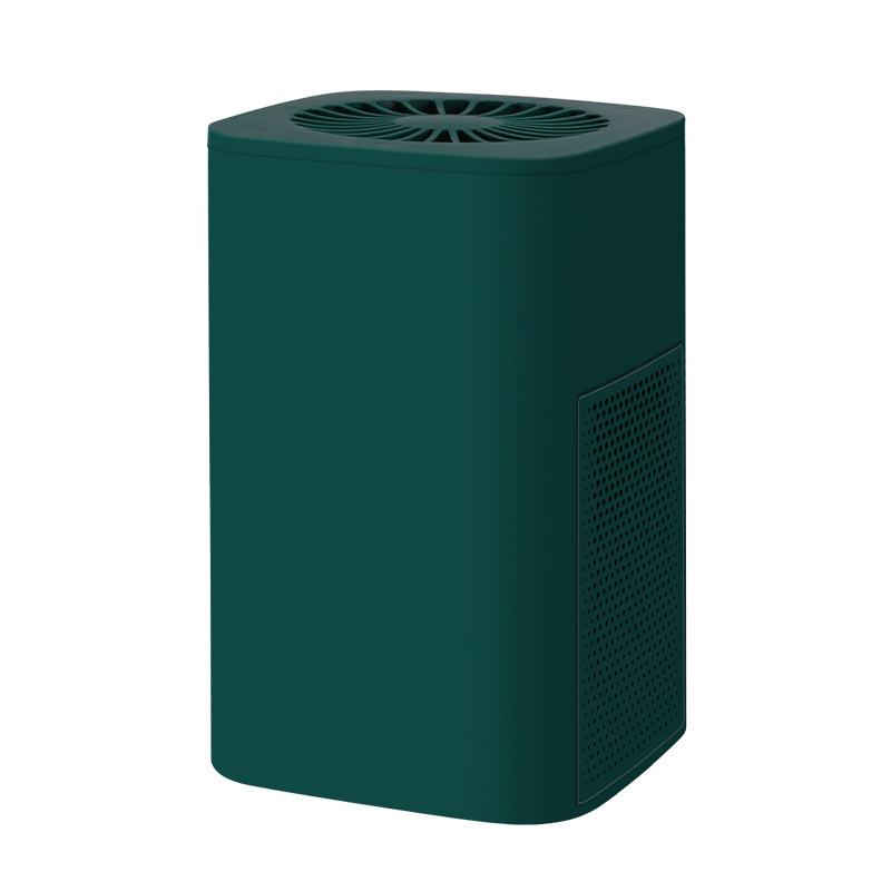 Green Compact Desktop Air Purifier with Dual Activated Carbon Filter - Ultra-Quiet Air Cleaner for Home & Office, Powerful 50 m³/h Airflow, Effectively Removes Odor, Smoke, Dust, Pollen & Pet Dander - Image 1