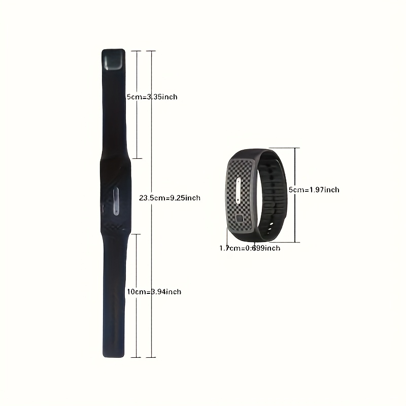 2-Pack Black Portable Ultrasonic Mosquito Repellent Bracelet - Watch Style Insect Repeller, Pure Physical Protection USB Rechargeable - Image 7