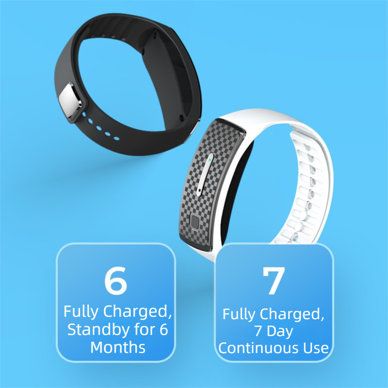 2-Pack White Portable Ultrasonic Mosquito Repellent Bracelet - Watch Style Insect Repeller, Pure Physical Protection USB Rechargeable - Image 3