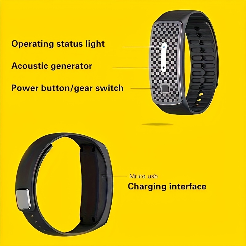 2-Pack White Portable Ultrasonic Mosquito Repellent Bracelet - Watch Style Insect Repeller, Pure Physical Protection USB Rechargeable - Image 5