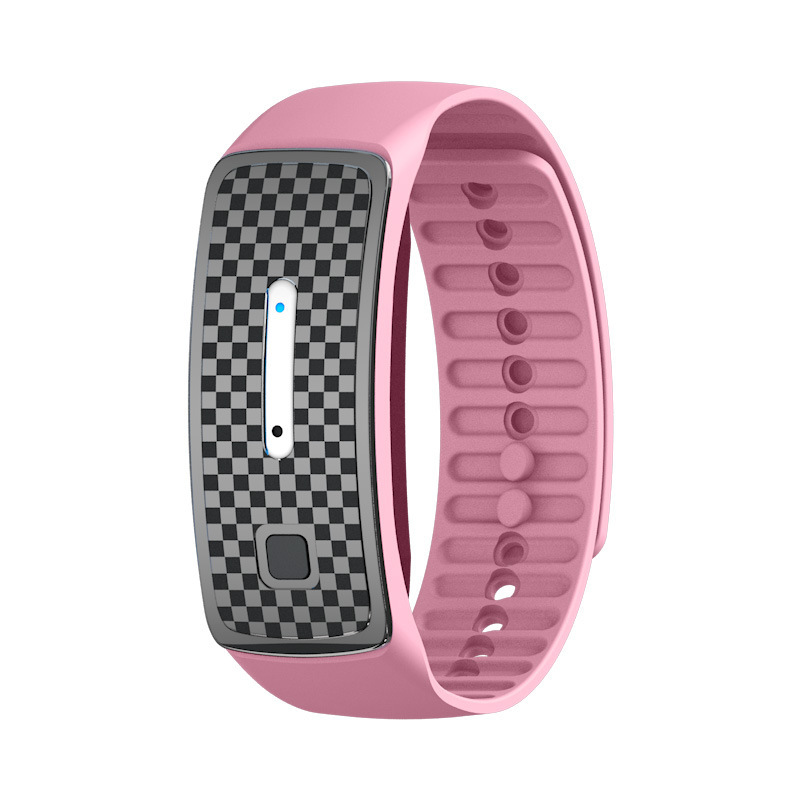 2-Pack Pink Portable Ultrasonic Mosquito Repellent Bracelet - Watch Style Insect Repeller, Pure Physical Protection USB Rechargeable - Image 1