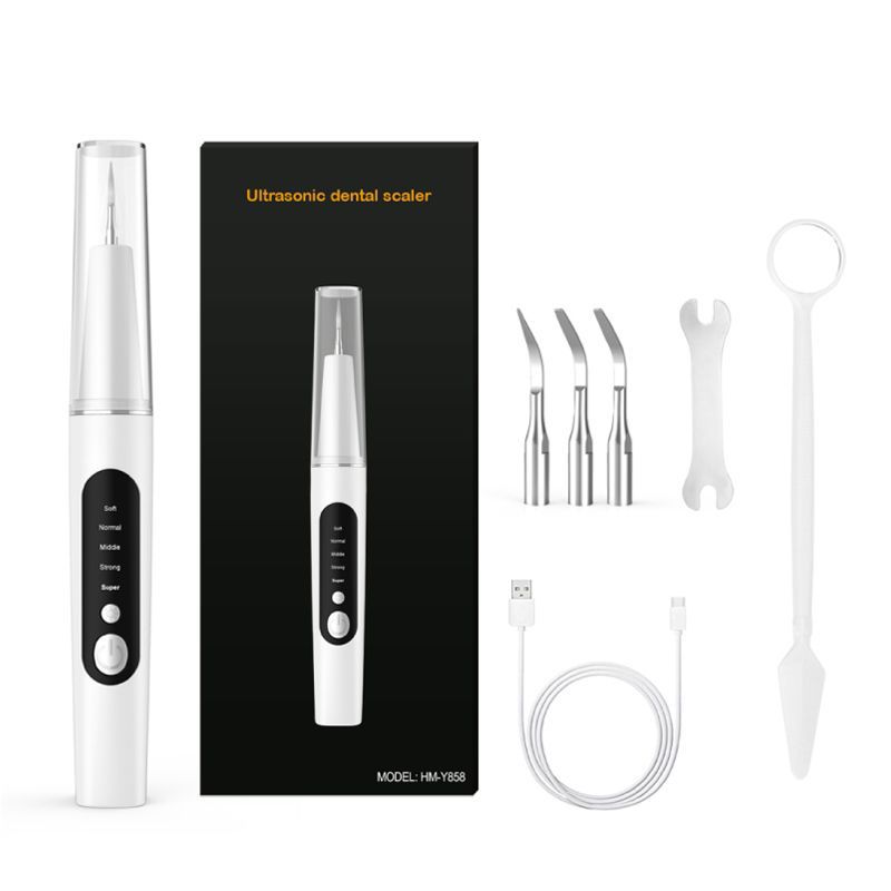 Professional Waterproof Ultrasonic Pet Tooth Cleaner - Dog Cat Painless Calculus and Stain Remover Kit with 4 Cleaning Heads, LED, UV Disinfection, Oral Mirror & Dental Floss - Image 1