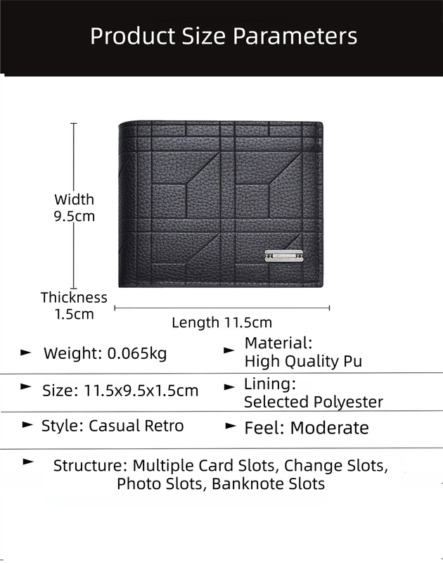 2-Pack Light Brown Men's Ultra-Thin PU Leather Wallet - Compact & Stylish Bi-fold Purse with Multiple Card Slots - Image 4