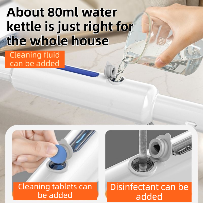 3-in-1 Spray Window Squeegee with 30cm Clean-Panel & 115cm Extension Pole - Multi-functional Spray, Scrub & Squeegee Tool with 3 Microfiber Cloths - Image 5