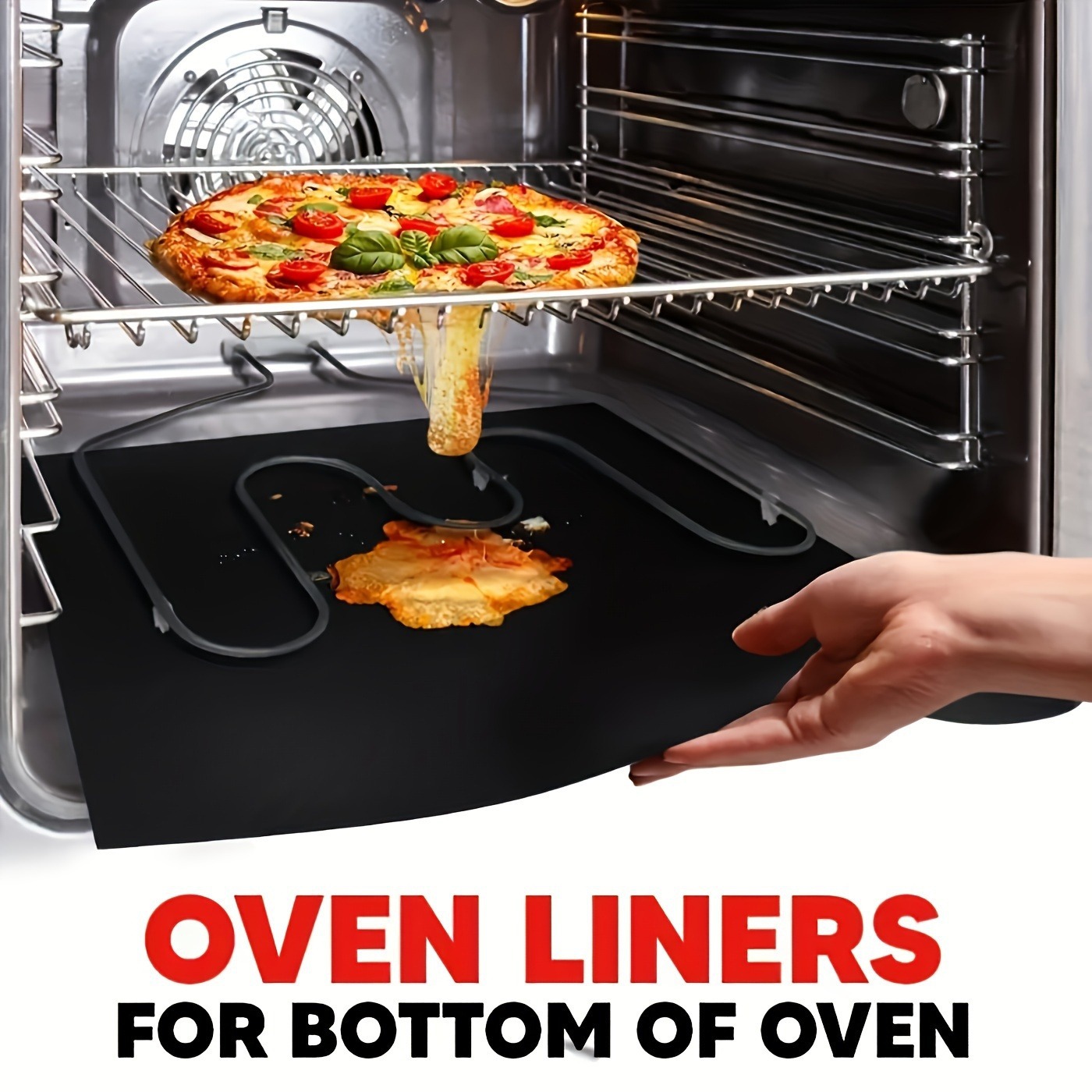 2-Pack 33x40cm Reusable Drip Guard for Ovens, Grills & Microwaves - High-Temperature Resistant Fiberglass Baking Sheet, Heavy Duty & Easy Clean - Image 1