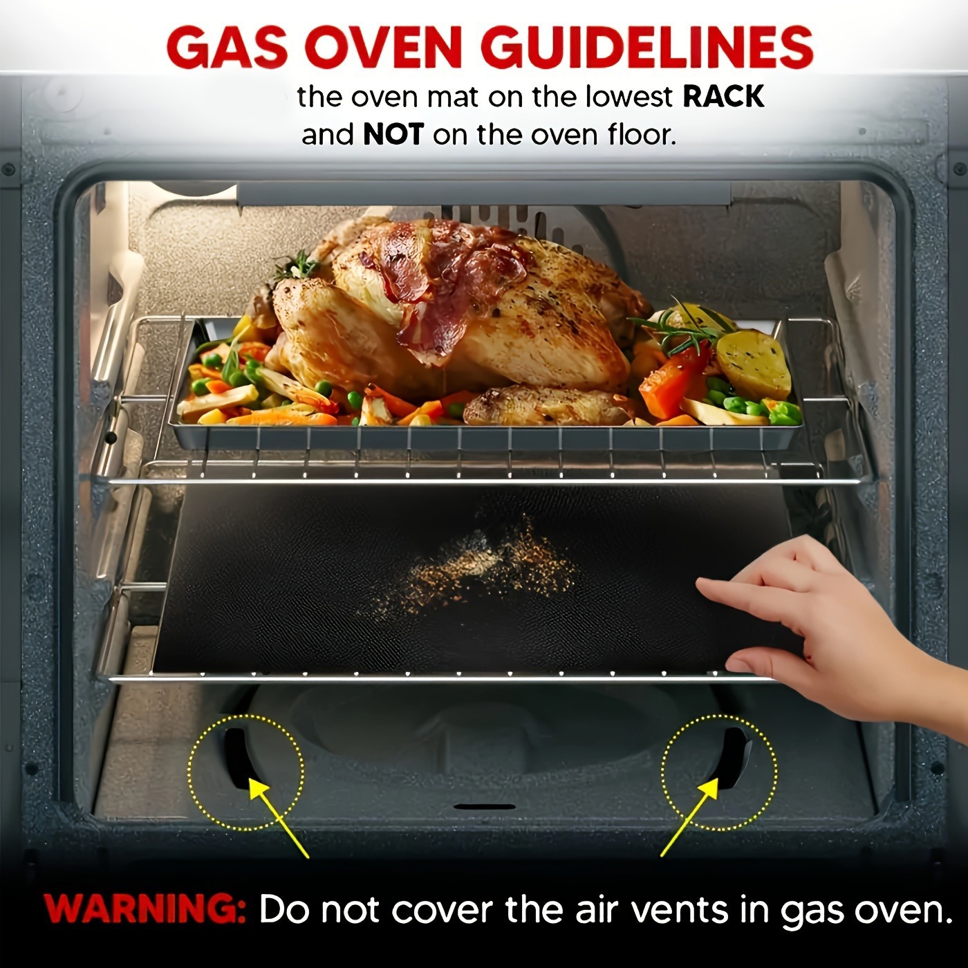 3-Pack 33x40cm Reusable Drip Guard for Ovens, Grills & Microwaves - High-Temperature Resistant Fiberglass Baking Sheet, Heavy Duty & Easy Clean - Image 5