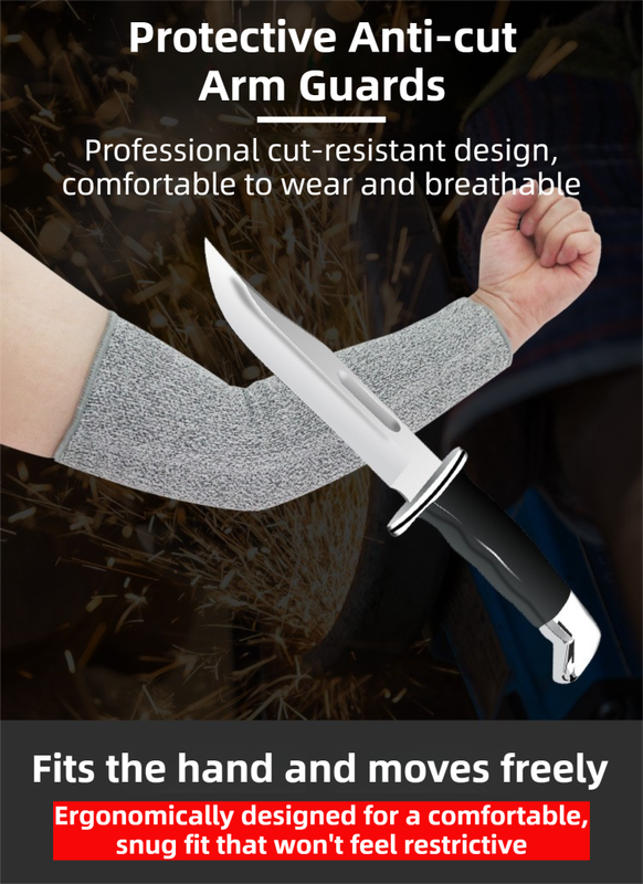 One-Pair 5 Level Cut-Resistant Arm Protection Sleeves(30CM) - Anti-Slash & Anti-Puncture Heavy Duty Safety Guard for Butchering & Construction - Image 2