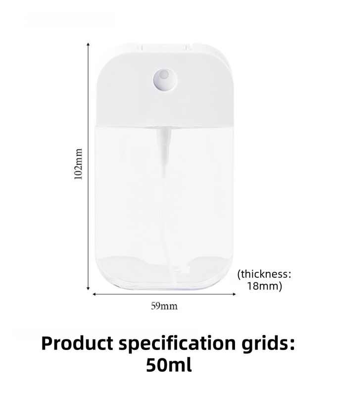 3-Pack Ultra-Slim 50ml Card-Style Travel Spray Bottle with Purple Silicone Sleeve - Portable ABS/PETG Refillable Hydration Sprayer - Image 2
