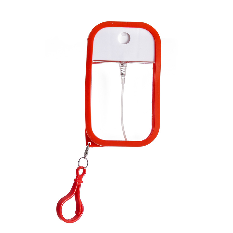 3-Pack Ultra-Slim 50ml Card-Style Travel Spray Bottle with Red Silicone Sleeve - Portable ABS/PETG Refillable Hydration Sprayer - Image 1