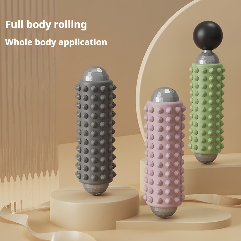 Pink Portable Electric Yoga Massage Roller - Handheld Fitness Recovery Tool, Deep Tissue Muscle Relaxer & Fascia Release Stick - Image 5