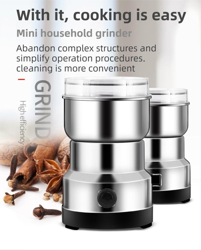 Compact Electric Grinder and Pulverizer - Multi-Functional Ultra-Fine Kitchen Mill for Nut, Grains, Spices, Coffee Beans - Image 5