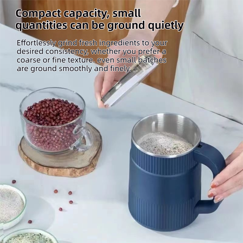 Large Capacity Electric Food Grinder and Pulverizer with 3 Blade Sets- Double-Layer Noise Reduction, Ultra-Fine Mill for Grains, Spices & Coffee Beans - Image 4