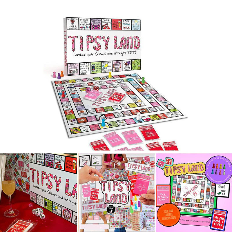 Tipsy Land Party Card & Board Set - Premium Drinking Game and Hilarious Social Icebreaker for Parties & Game - Image 3