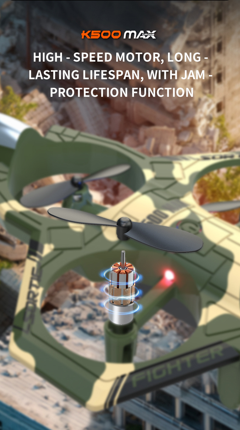 Camouflage Green 2.4G Remote Control Stunt Fighter Drone  - Manual Toss Launch, One-Key Operation for 360° Flip & Circular Flight, 3-Speed Adjustable Stable Quadcopter with Night Lights - Image 8