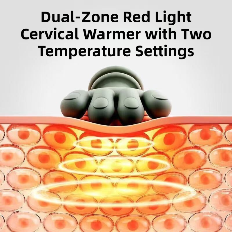 Wireless 4D Bionic 10-Fingers Shoulder & Neck Massager - EMS Micro-current & Vibration Neck Reliever with 2-Level Red Light Heat - Image 2