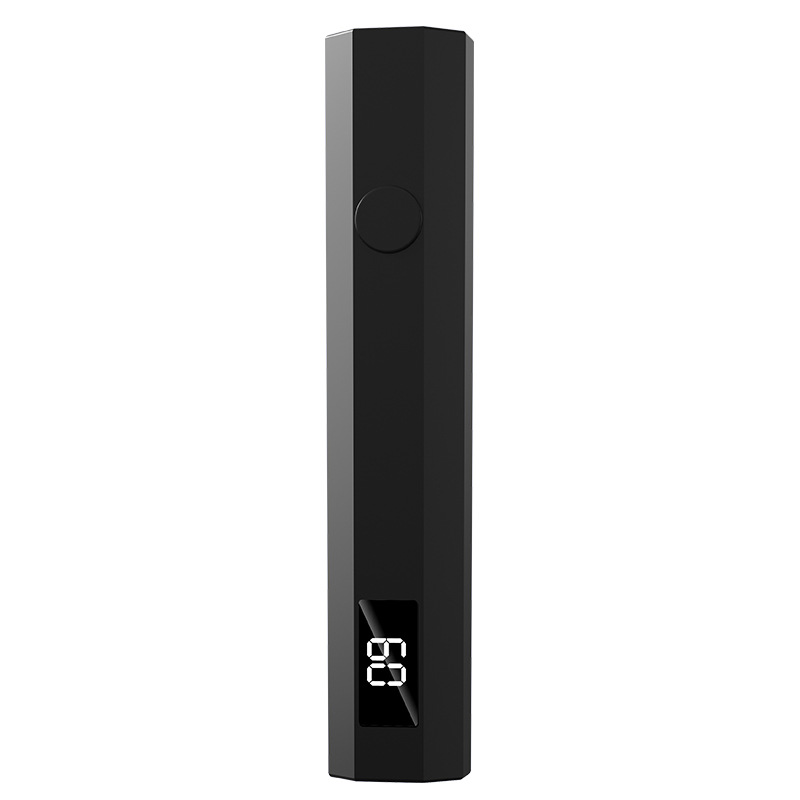 Black Mini Handheld LED/UV Manicure Light with Digital Display - Portable One-Finger Curing Pen - Image 1