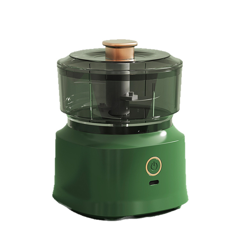 Green Wireless Electric Kitchen Grinder -  Portable 150ml Baby Food Maker with 3 Stainless Steel Blades, USB Charging - Image 1