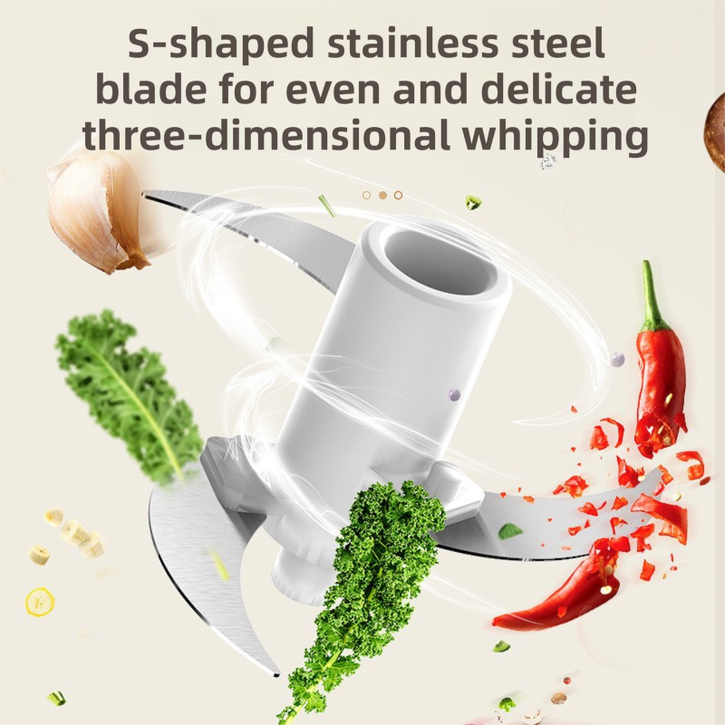 Green Wireless Electric Kitchen Grinder -  Portable 150ml Baby Food Maker with 3 Stainless Steel Blades, USB Charging - Image 2