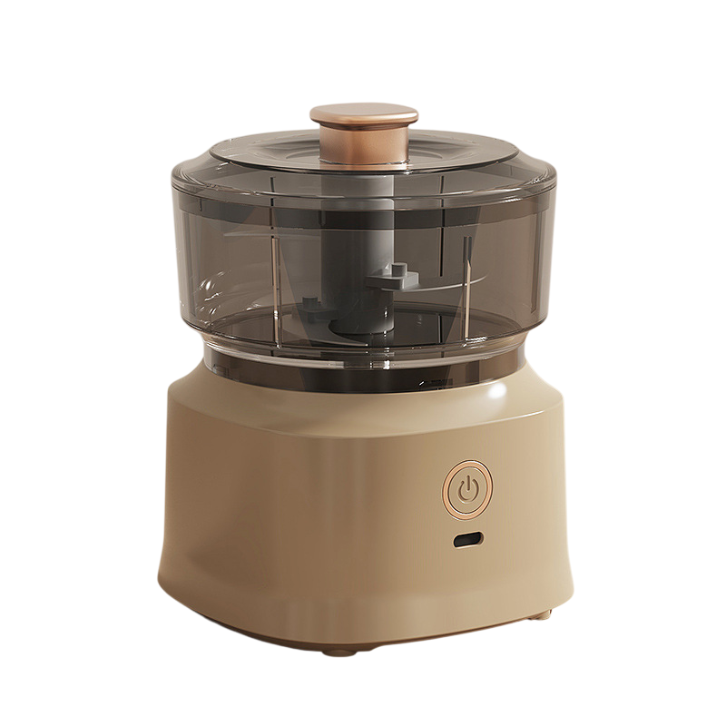 Coffee-Brown Wireless Electric Kitchen Grinder -  Portable 150ml Baby Food Maker with 3 Stainless Steel Blades, USB Charging - Image 1