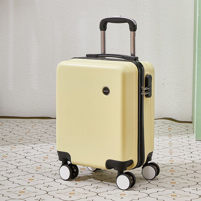 Yellow 14 Inch Lightweight Carry-on Luggage for heights under 1.6m - Underseat & Overhead Cabin Hardside Suitcase - Image 1