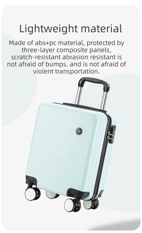 Yellow 14 Inch Lightweight Carry-on Luggage for heights over 1.6m - Underseat & Overhead Cabin Hardside Suitcase - Image 2