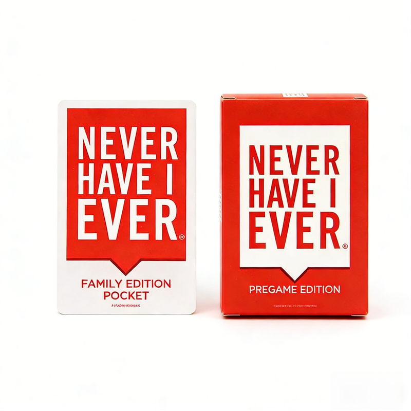 2-Pack Never Have I Ever Card Game(Red & White Sets) - Interactive Party Tabletop Game & Hilarious Social Icebreaker for Teens and Adults - Image 1