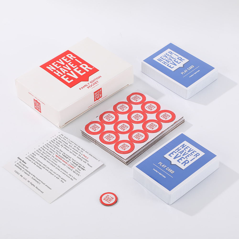 2-Pack Never Have I Ever Card Game(Red & White Sets) - Interactive Party Tabletop Game & Hilarious Social Icebreaker for Teens and Adults - Image 2