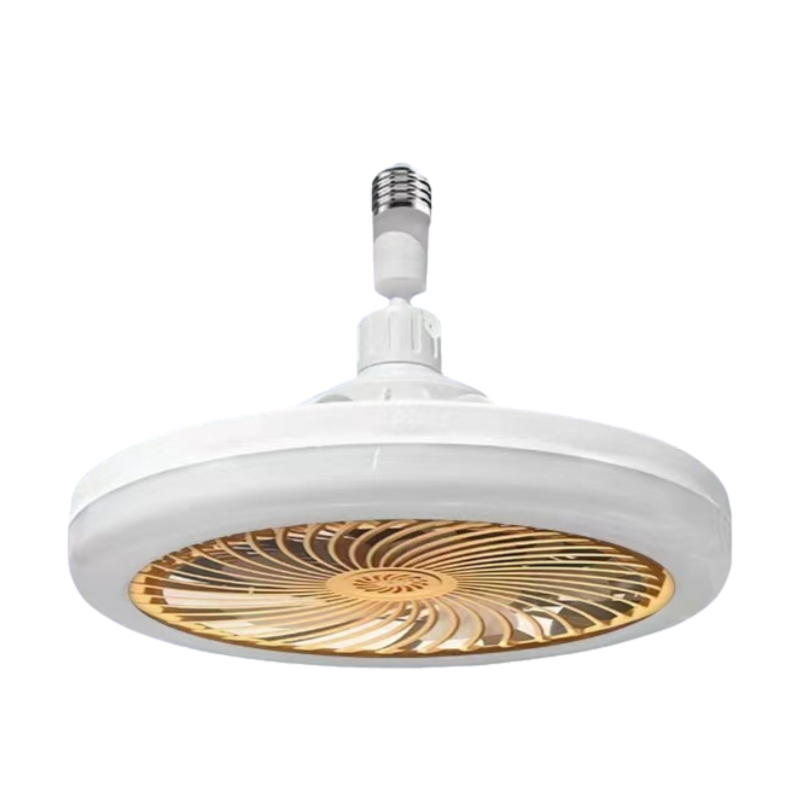 Yellow Quiet Remote LED Ceiling Fan Light with Aromatherapy Slot and Removable E27 Base Socket -  Timer & Dimmable & 3-Speed & 3-Color Temperature Adjustable - Image 1