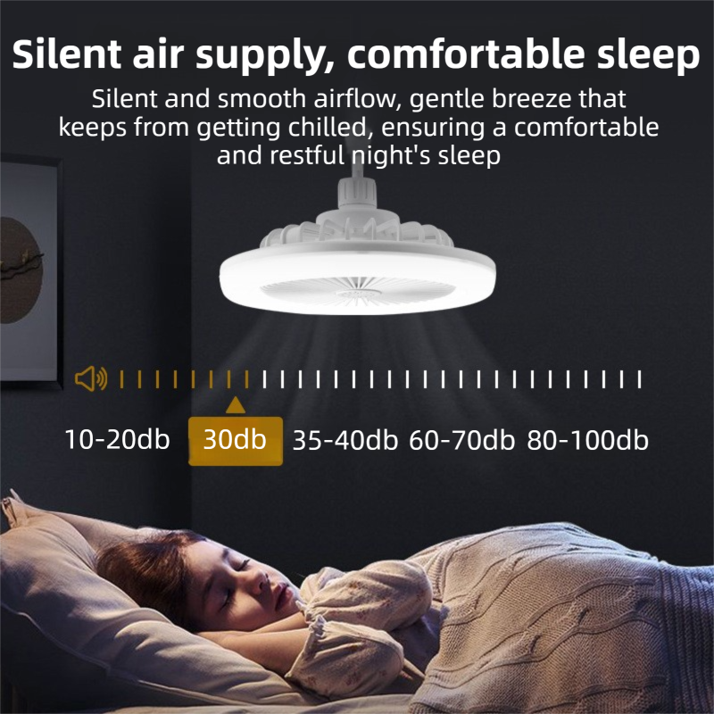Black Remote LED Ceiling Fan Light with Aromatherapy Slot and Removable E27 Base Socket -  Timer & Dimmable & 3-Speed & 3-Color Temperature Adjustable - Image 5