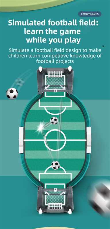 2-Player Large Interactive Tabletop Football Battle Toy for Kids & Adults with 6 Mini Soccer Balls(42x21x9CM) - No Battery Required - Image 4